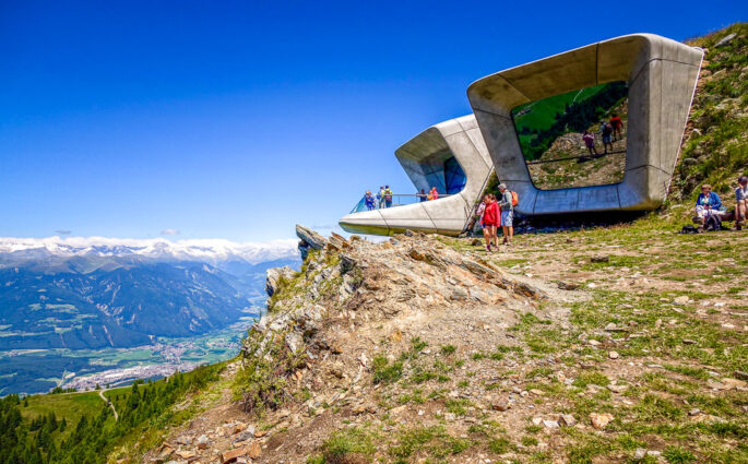 Messner Mountain Museum Corones Zaha Hadid cliff