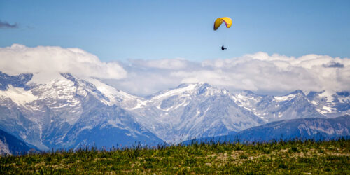 Paragliding over Plan de Corones