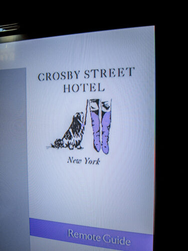 The Crosby Street Hotel tv detail