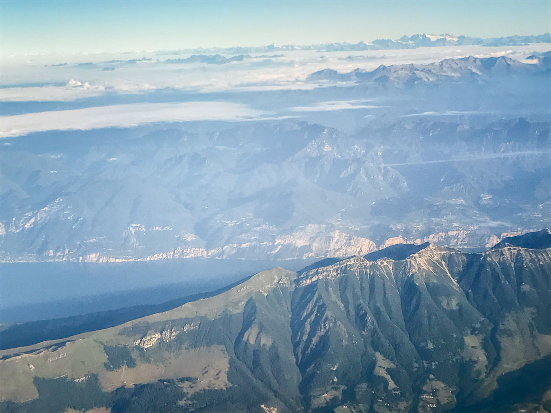 Dolomites from airplane