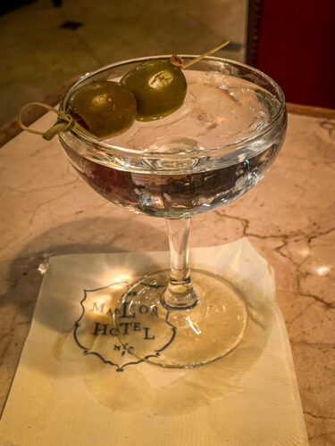 The Marlton Hotel restaurant martini