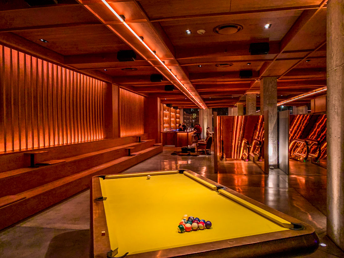 PUBLIC hotel NYC pool table