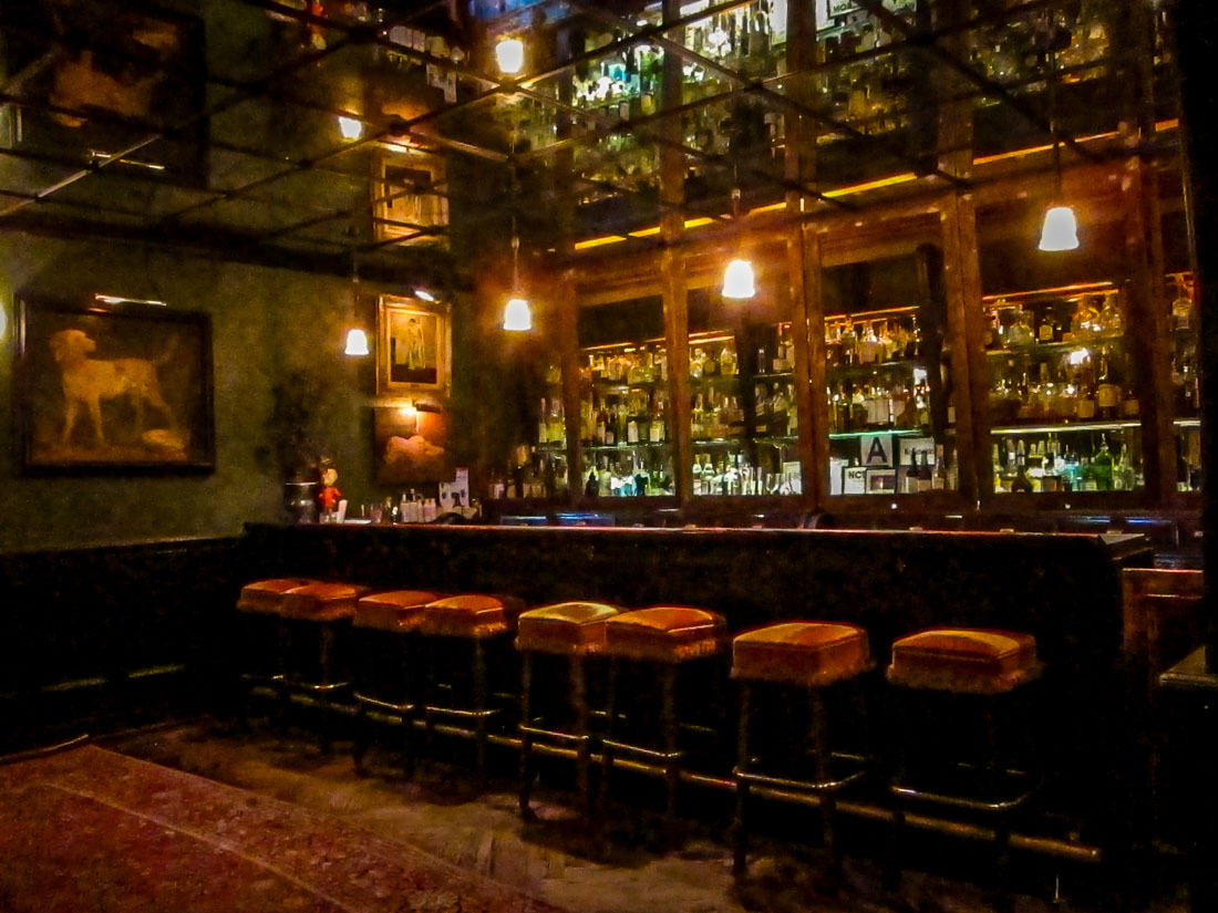 The Bowery Hotel back bar