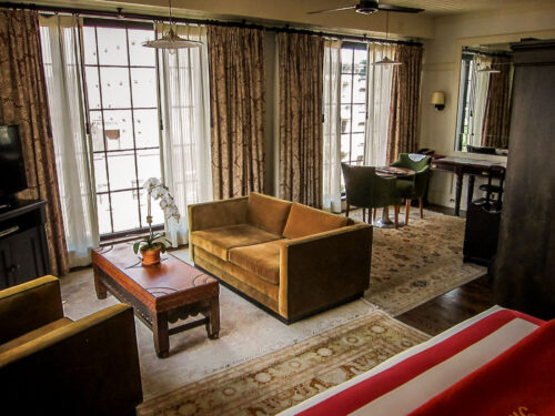 The Bowery Hotel suite sitting area