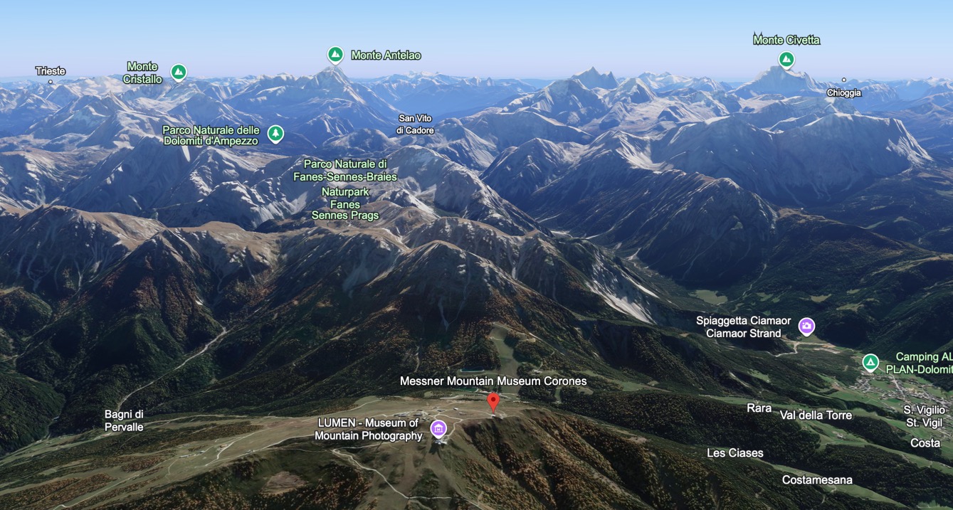 Messner Mountain Museum Corones view of mountains