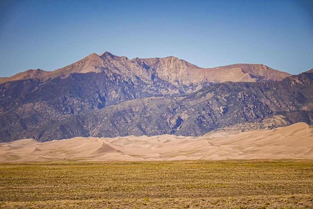 view of Great Sand Dunes National Park from far