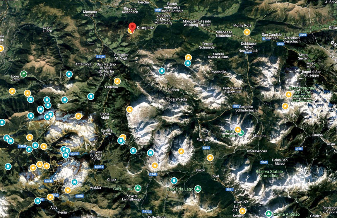 Messner Mountain Museum Corrones location map