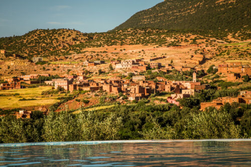 view from Kasbah Tamadot pool