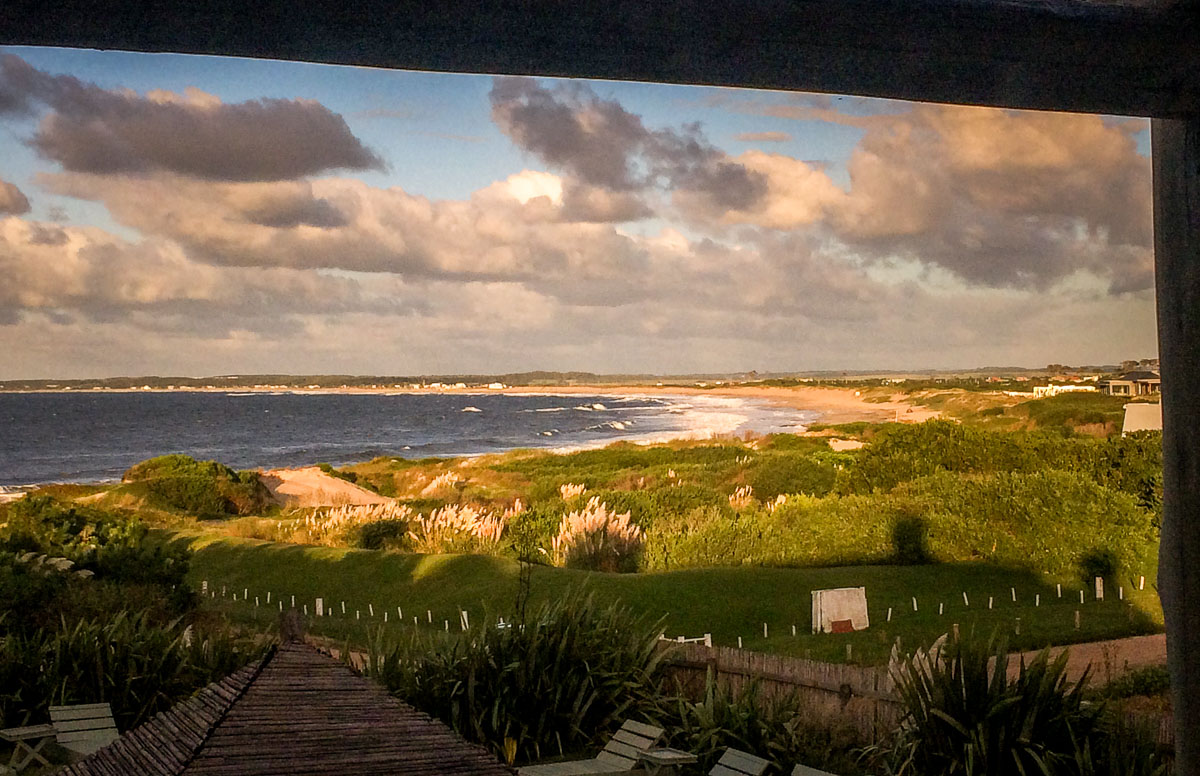 Posada del Faro pool view of beach